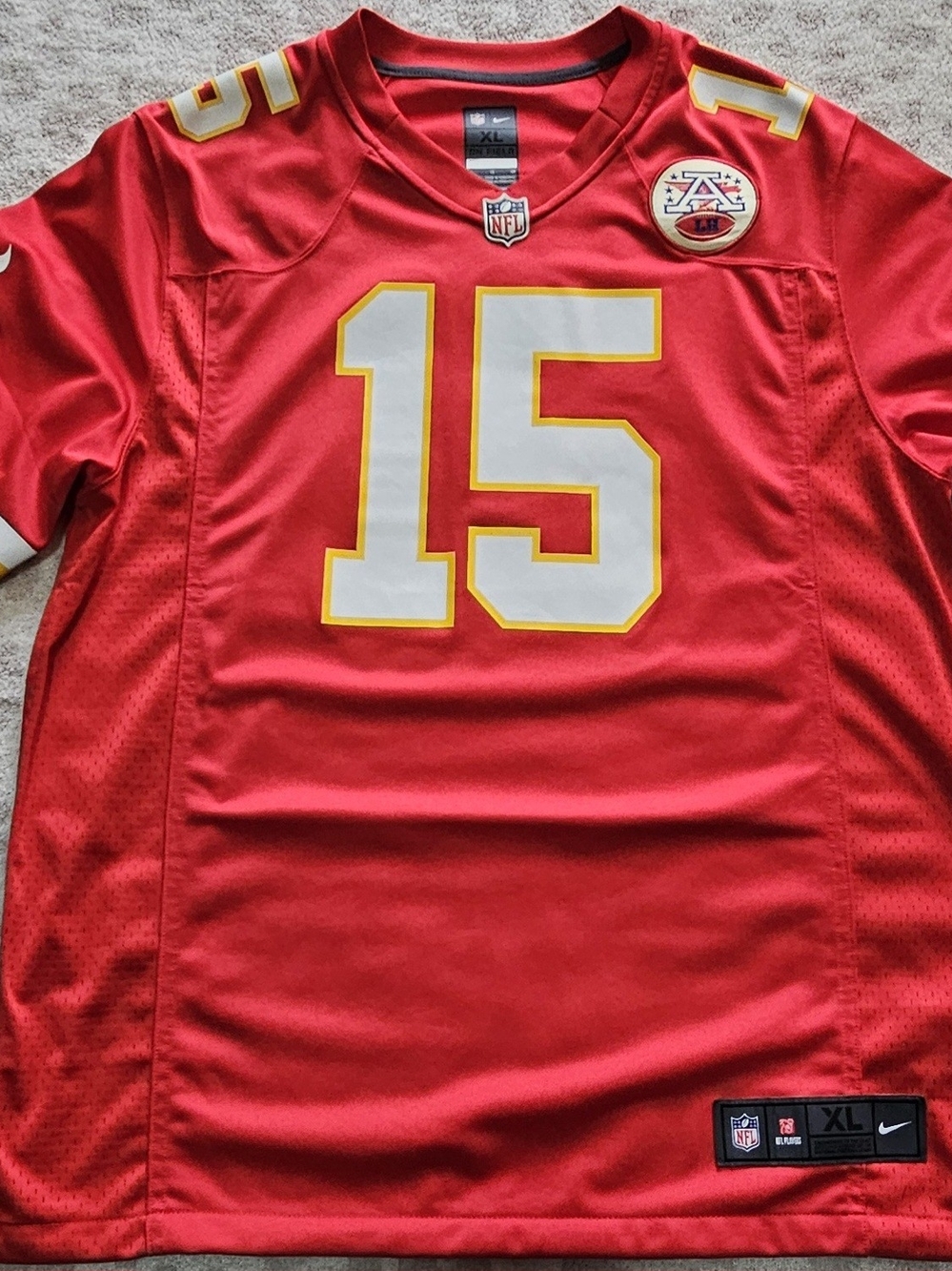 Kansas City Chiefs Patrick Mahomes #15 NFL Jersey Mens XL